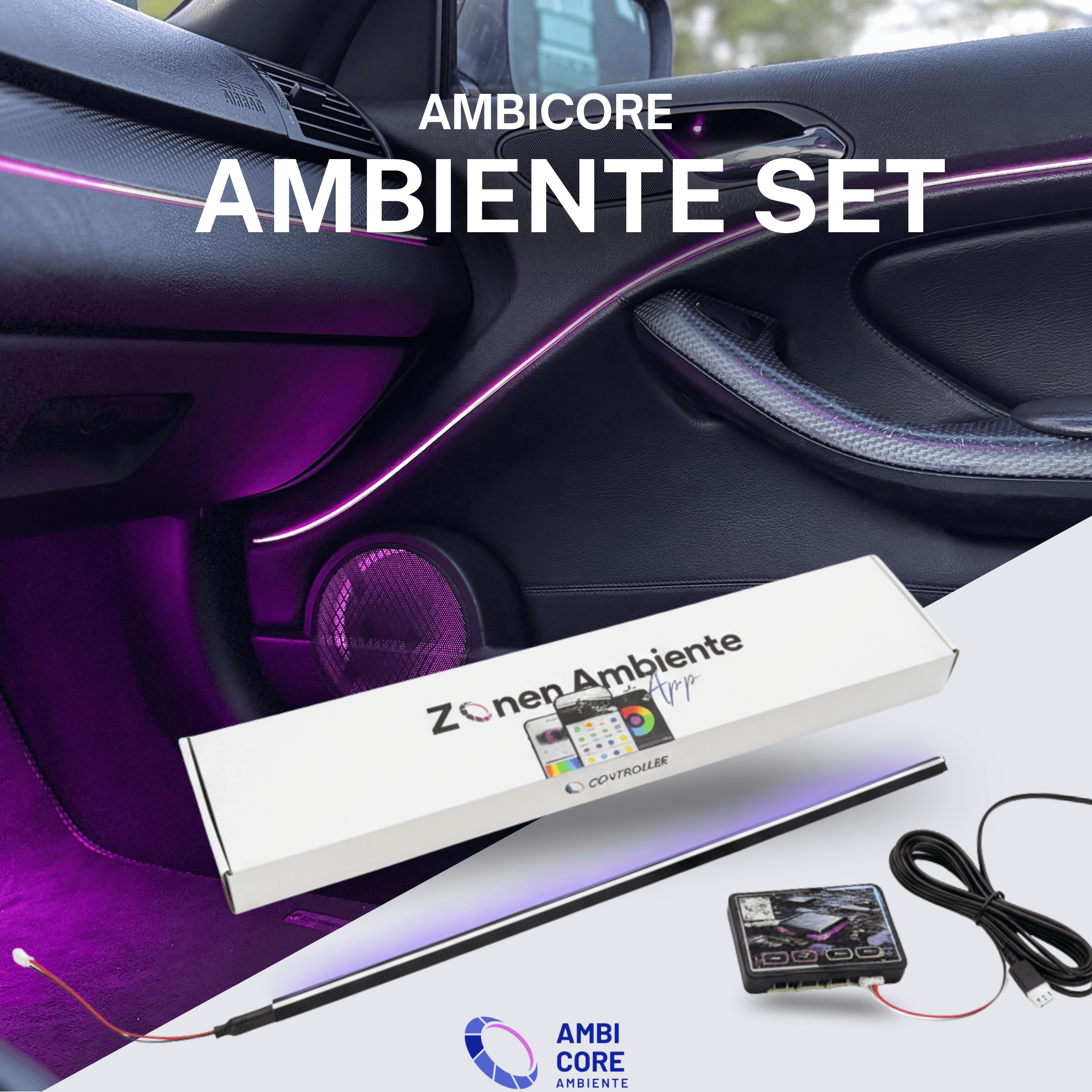 Zonen Ambiente - AmbiCore + APP / Individuell SET für jedes Fahrzeug